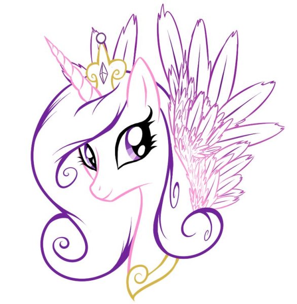 Принцесса Каденс раскраска