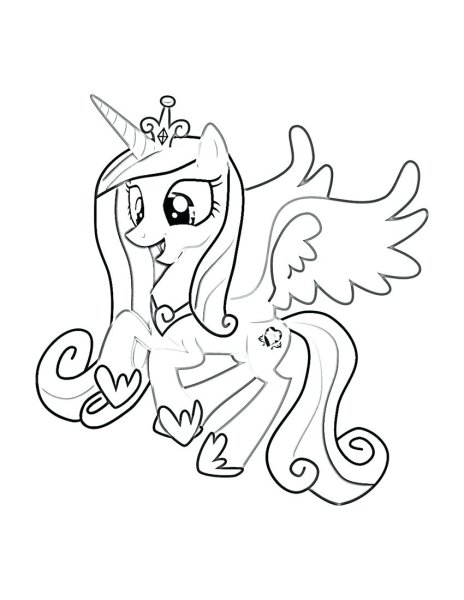 Раскраска пони принцесса Каденс