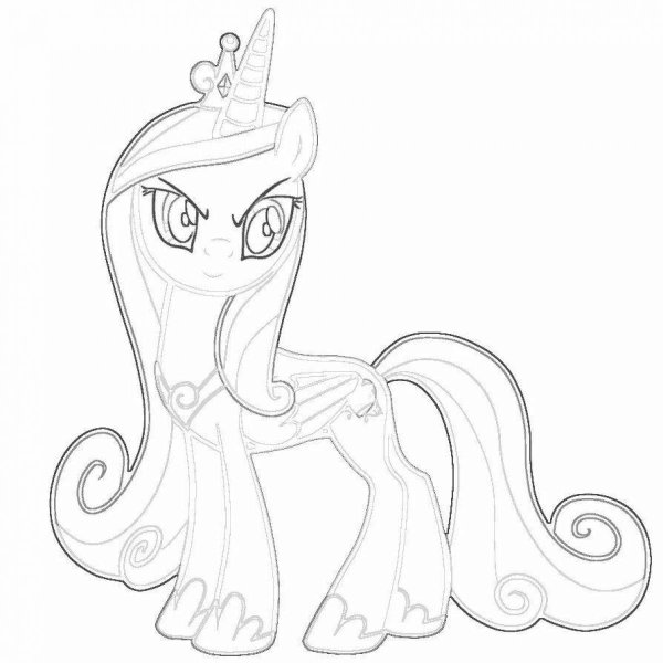 Каденс пони раскраска