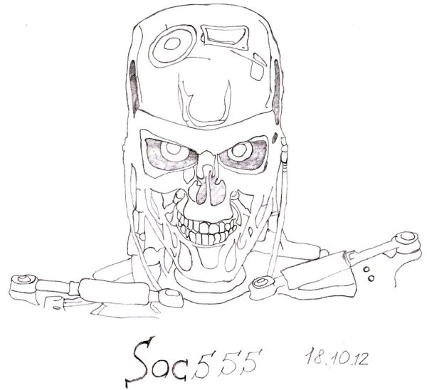 Раскраска Терминатор т 800