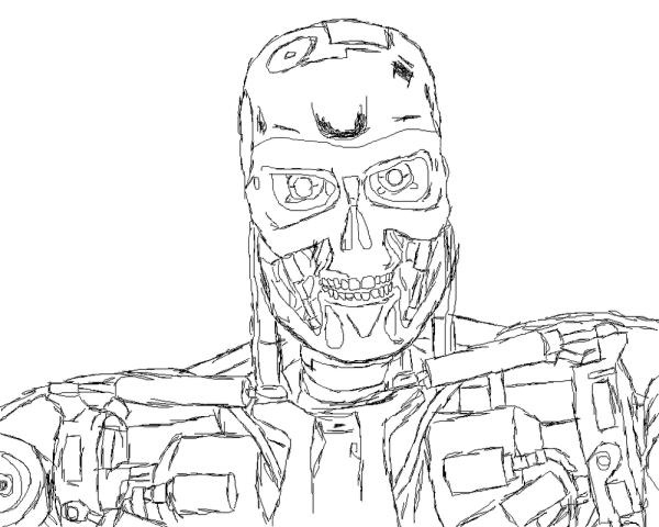 Раскраска Терминатор т600