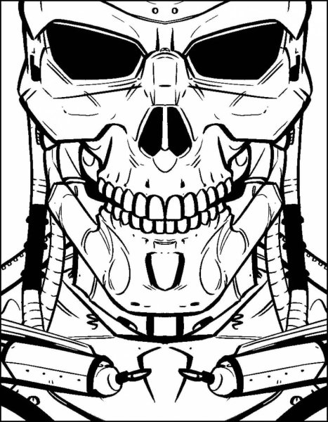Раскраска Терминатор т600
