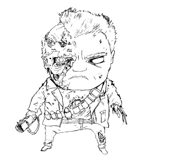 Раскраски для мальчиков Терминатор