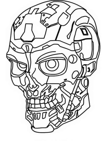 Терминатор раскраска