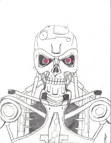 Раскраска Терминатор т600