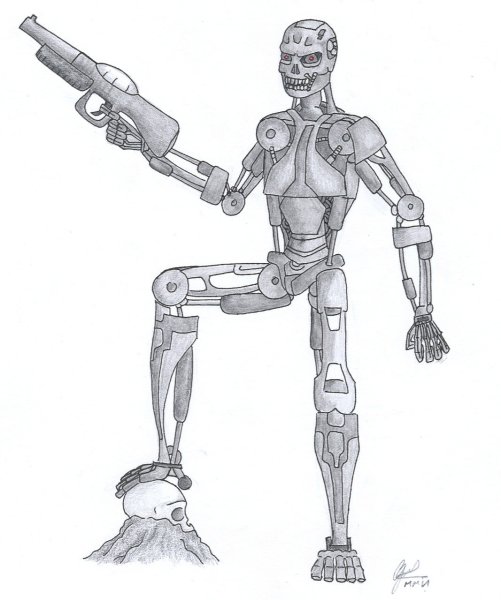 Раскраска Терминатор т 800