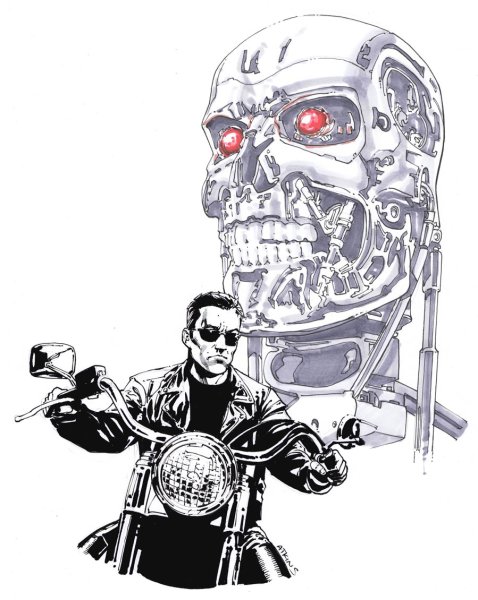 Терминатор раскраска