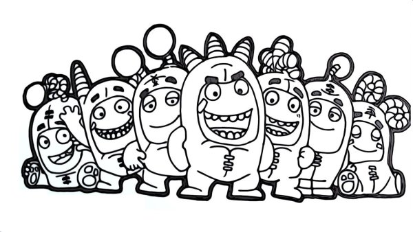 Oddbods раскраска