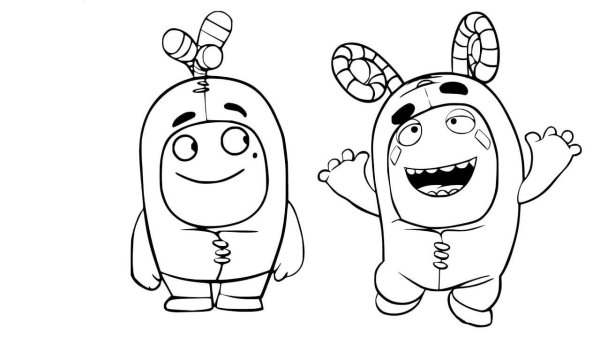 Чудики Oddbods раскраска