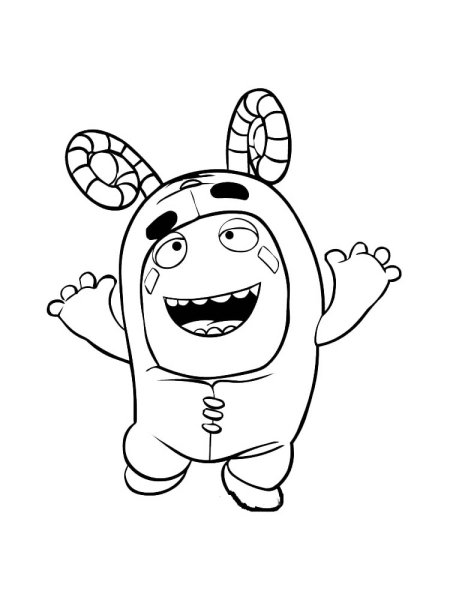 Чудики Oddbods раскраска