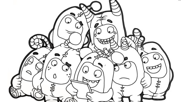 Oddbods раскраска