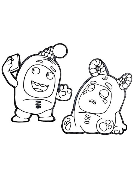 Oddbods раскраска
