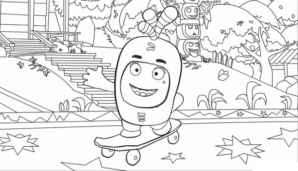 Чудики раскраска