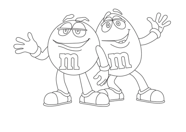M&MS раскраска