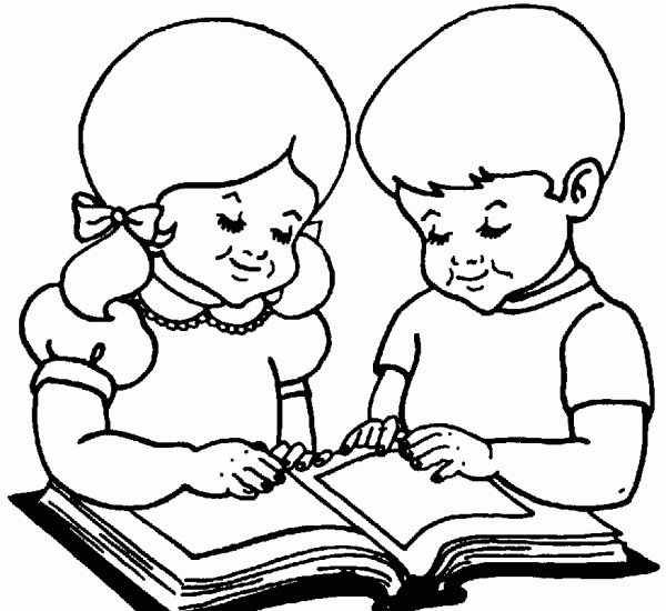 Раскраски для детей чтение книжек