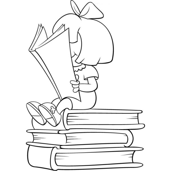 Раскраски для детей чтение книжек