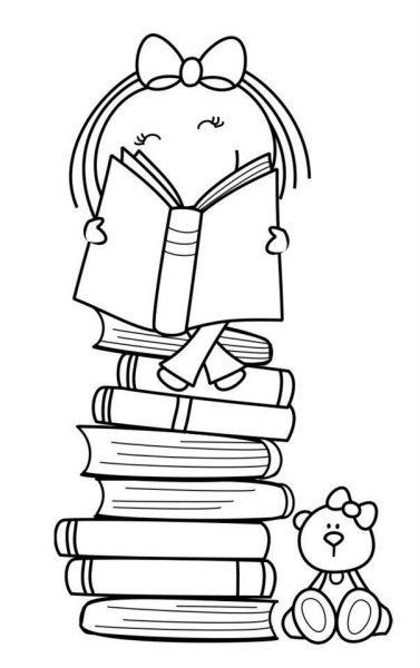 Раскраски для детей чтение книжек