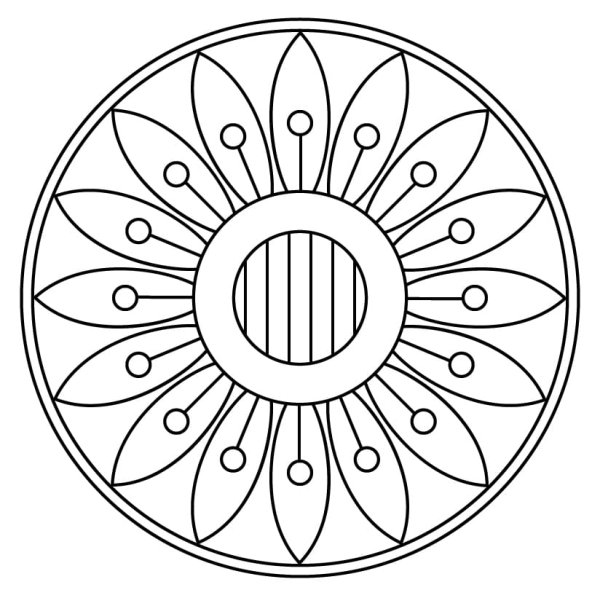 Мандала для раскрашивания для детей
