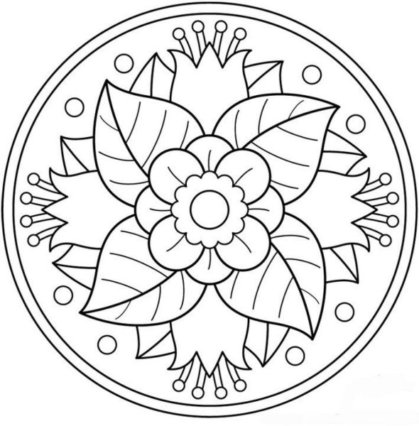 Мандала с цветами