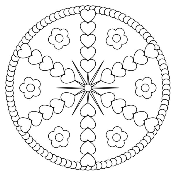 Мандала для детей 6-7 лет