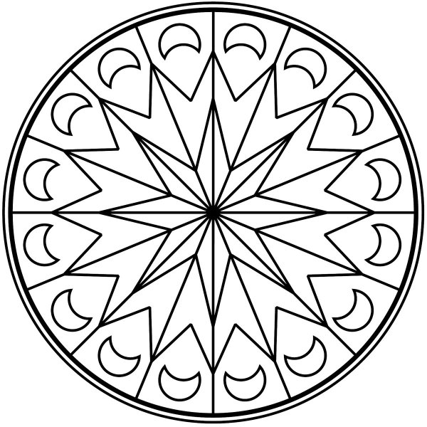 Мандула раскраски