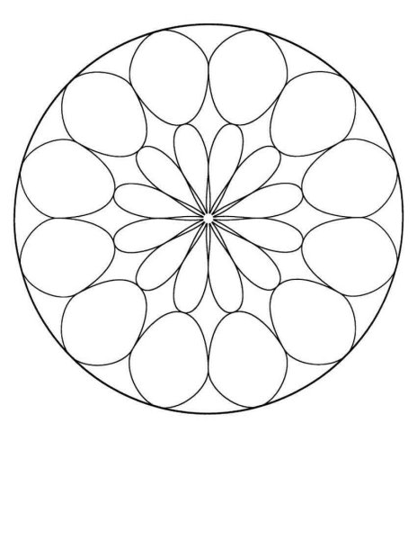 Мандала раскраска простая
