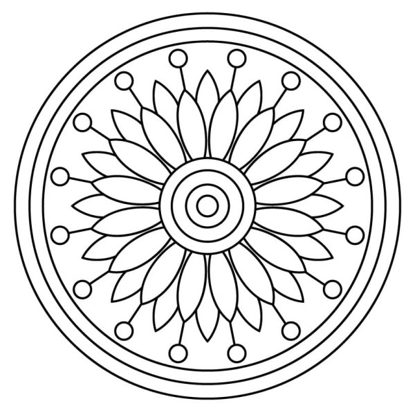 Раскраска Мандала для детей