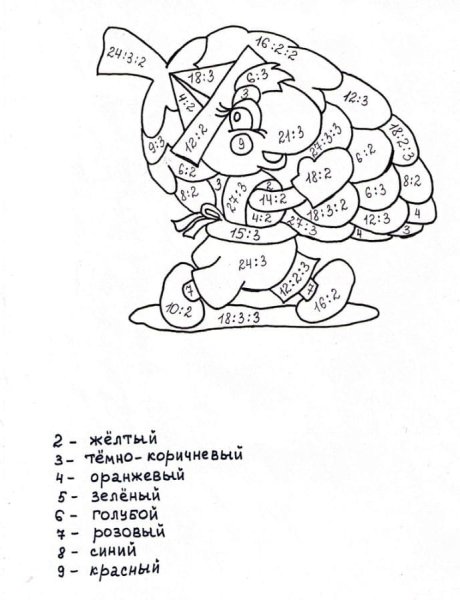 Умножение на раскрашивание