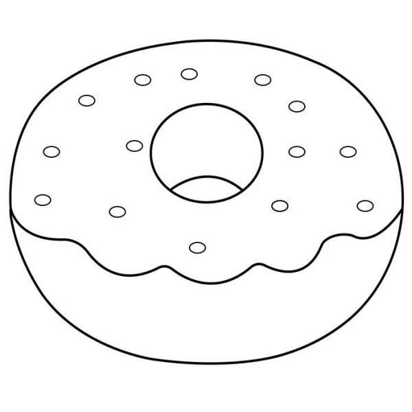 Раскраска пончик