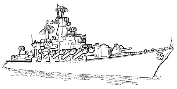 Военный корабль раскраска для детей