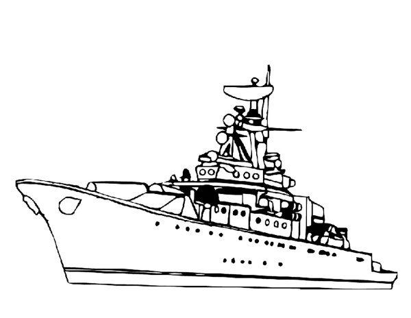 Военные корабли. Раскраска