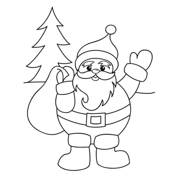 Дедушка Мороз раскраска