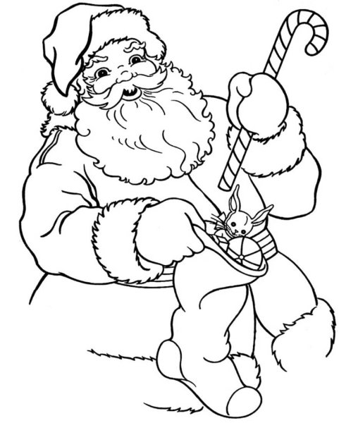 Дед Мороз раскраска