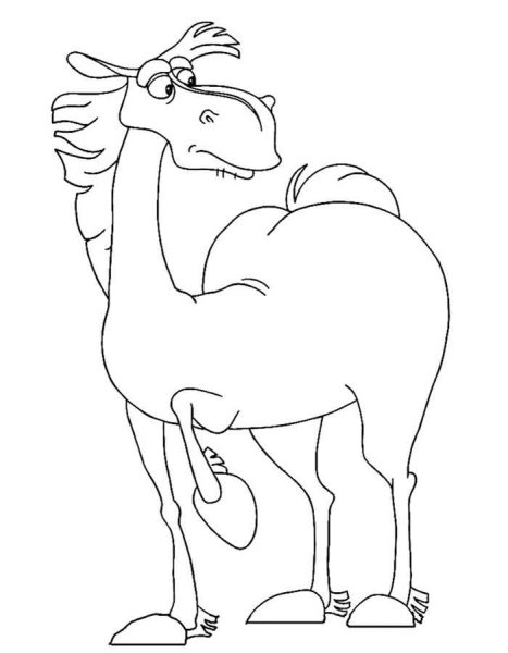 Раскраска Гай Юлий Цезарь конь