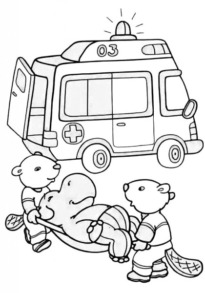 Раскраска скорой помощи