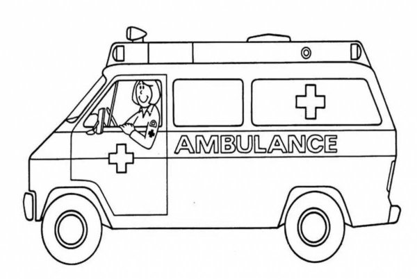 Раскраска скорая