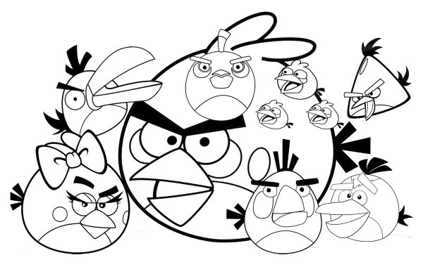 Angry Birds Space раскраска
