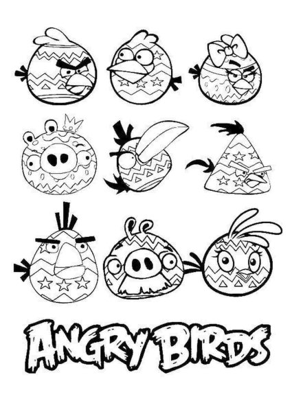 Энгри бердз распечатка