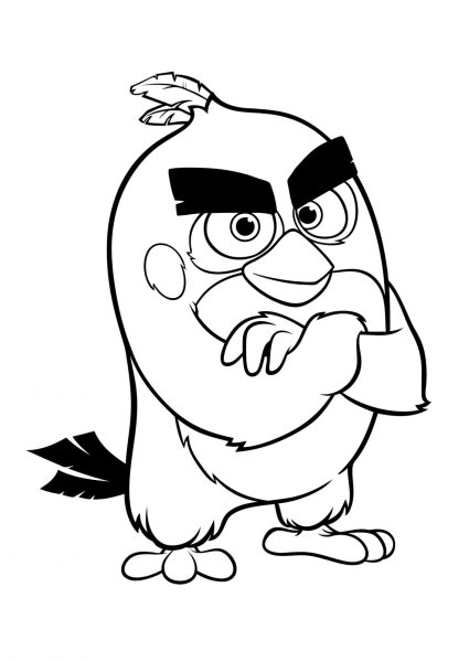 Энгри бердз мультфильм раскраска