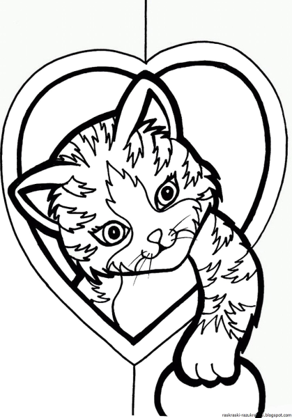 Раскраска. Котики