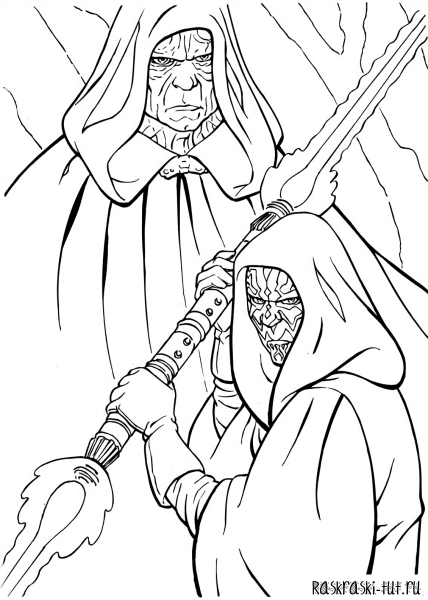 Раскраски Звёздные войны Дарт Вейдер