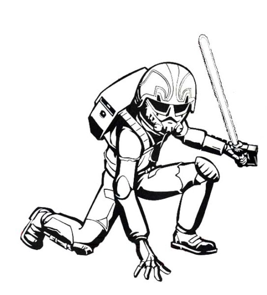 Раскраска Дарт Вейдер из Звездных войн