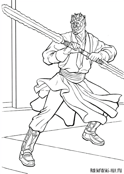 Раскраски Звёздные войны Дарт Вейдер