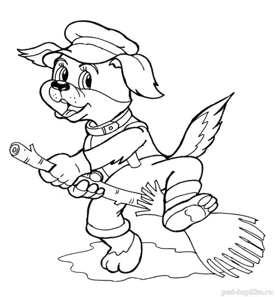 Раскраска Кошкин дом Маршак