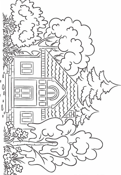 Раскраска. Кошкин дом