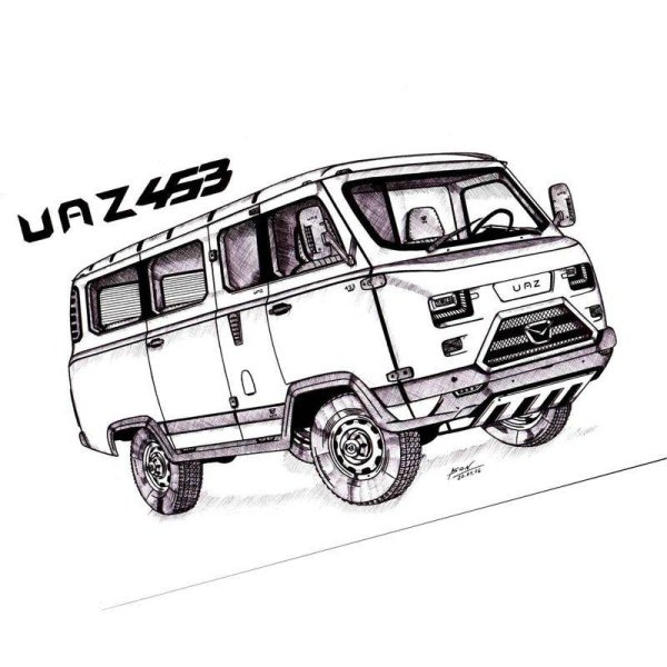 УАЗ 452 Буханка раскраска