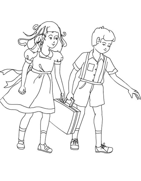 Раскраска школа