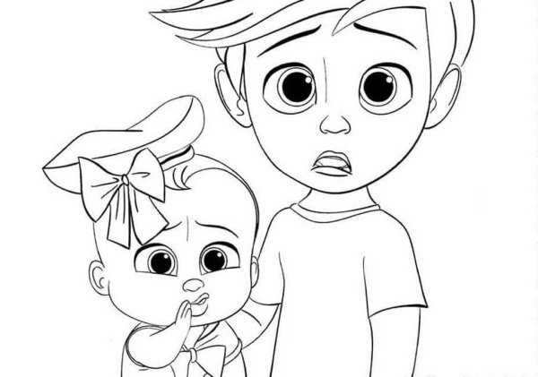 Бос молокосос расскраски