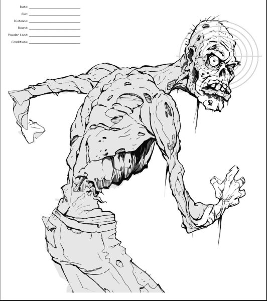 Мишень для стрельбы зомби