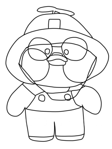 Уточка лалафан раскраска